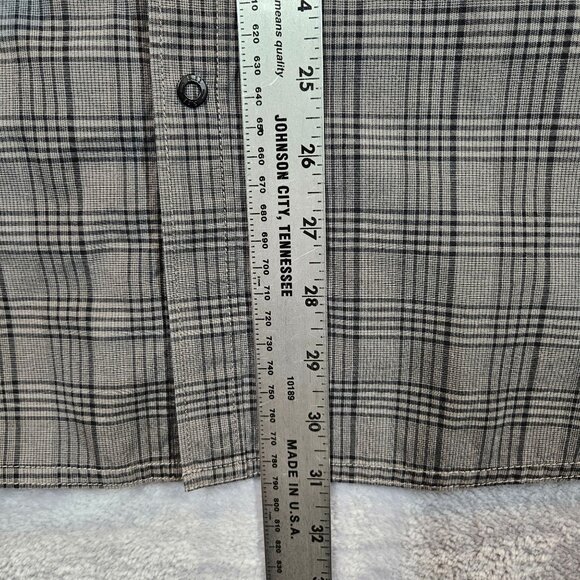 5.11 Tactical Gray Plaid Mens L Long Sleeve Snap close Shirt business casual - Picture 9 of 13